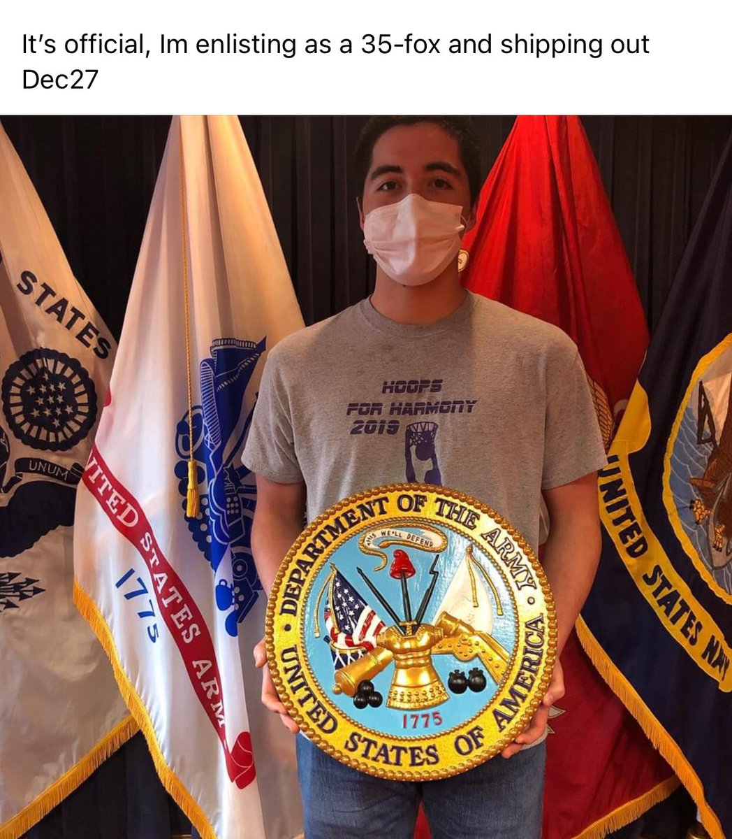arlenetyndall's tweet photo. It’s official! All i’s dotted Md G’s crossed! Excited for my son’s new journey! #USArmy #mysoldier #momofasoldier #intelligenceanalyst #NativeAmerican #LipanApache #Warriors https://t.co/pU3HWOWmVx