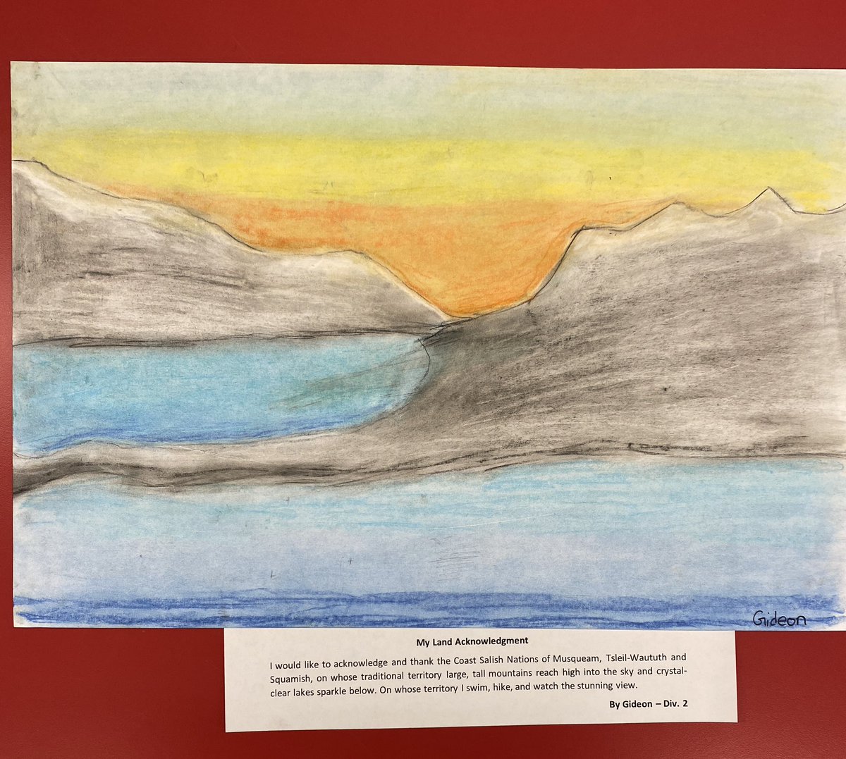 karolyniverson's tweet photo. Sts worked with Ms. Bonar on their own Land Acknowledgements using a visual memory to create their piece and written statement. I’m so proud and impressed with my students visual representations and descriptive language. #communication #indigenoused #personalawareness @inmanSD41 https://t.co/4xYipfEQpf