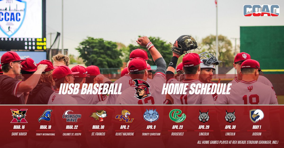 IUSBTitans's tweet photo. Now announcing: the 2022 @IUSBbase season schedule!

🔟 home dates, beginning March 16!

Full schedule ▶️ https://t.co/PF97COf72z

#TITANpride⚔️ https://t.co/DIfQaCuwYh