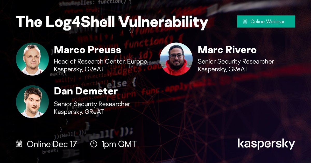 The Log4Shell vulnerability has been ranked a 10/10 on the CVSSv3 severity scale. Our upcoming webinar breaks down the vulnerability and what you can do to stay secure. 

Register now: kas.pr/hc9i