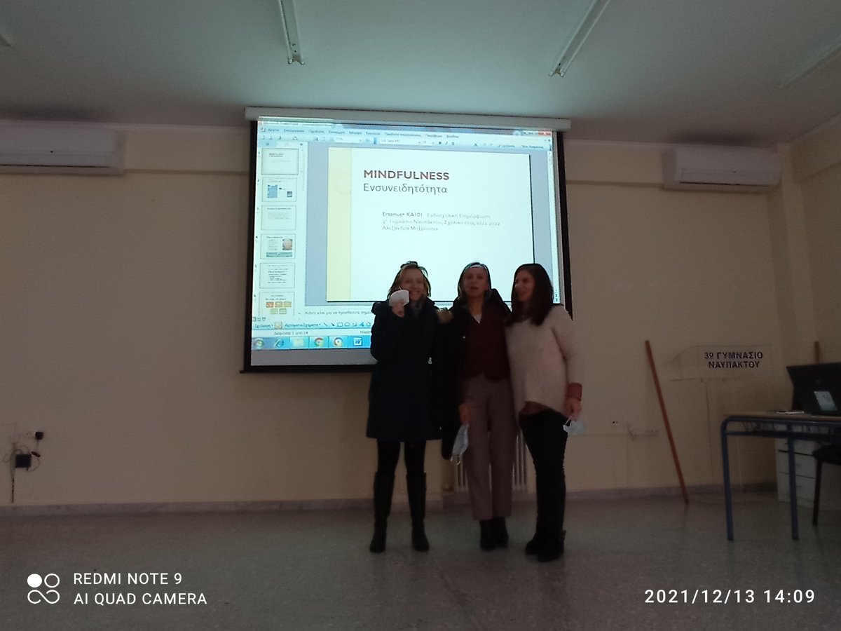LetsIsa2020's tweet photo. On 13.12.21 our first LISA in-school teachers training with topics from the seminar "A Satisfying School Experience: Strategies and Skills for Teachers". Swot Analysis, Burnout, Mindfulness, Student Mediation. #Erasmusplus3gymnasioNafpaktou #Europeans #IKY_Erasmusplus ✅✅ https://t.co/E0KAqMX6e4