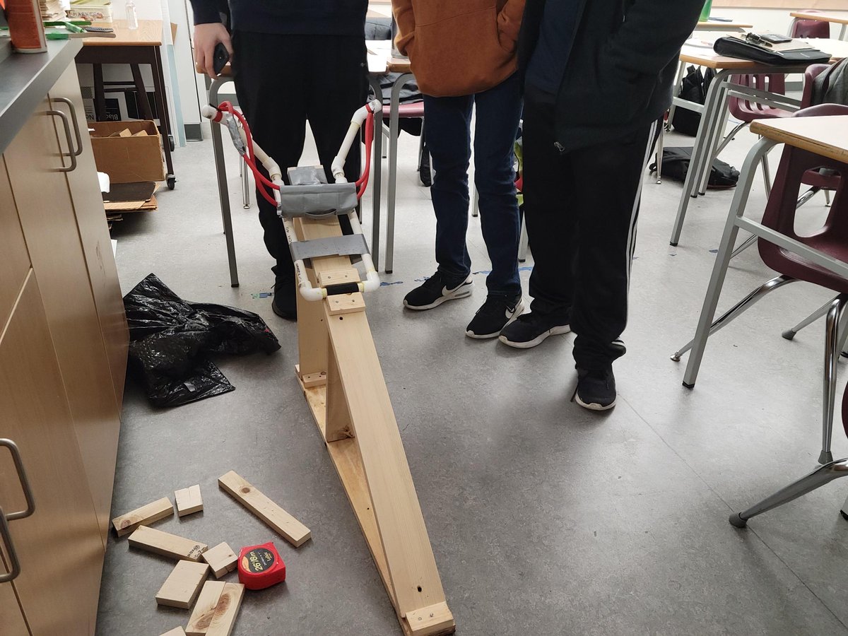 Physics in action! The Physics AP students completed their first trial of the projectile motion project: close targeting of the 30m away sign using detailed analysis of projectile motion and air resistance. 
Keep it up for your final trials! #learning #physicsinaction