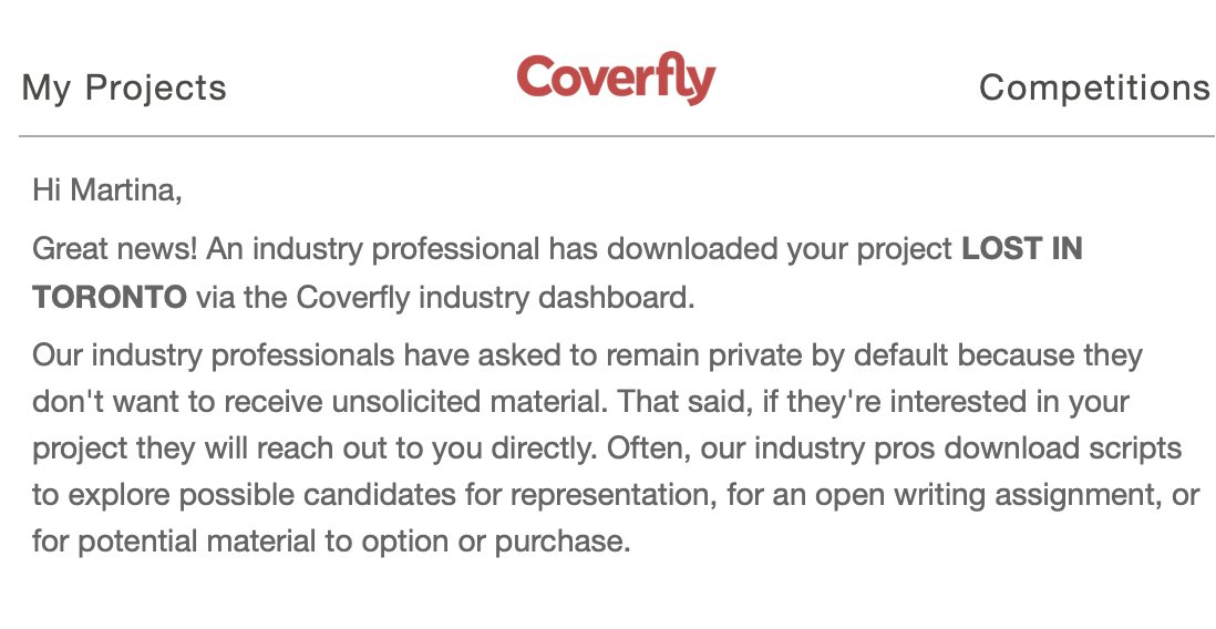 The hardest part about being a writer is getting someone to read your scripts, so it's exciting to see industry downloads from <a href="/Coverfly/">Coverfly</a> and <a href="/theblcklst/">The Black List</a> . Plus 5 read requests for my pilot BALLOON WARS over the past month since being invited into Top Tier <a href="/roadmapwriters/">Roadmap Writers</a>!