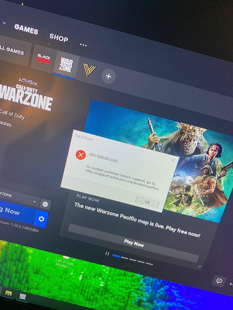 jakemcdonald09's tweet photo. @ModernWarzone anyone else getting this , while trying to load into warzone? https://t.co/iQ9ltfflgD