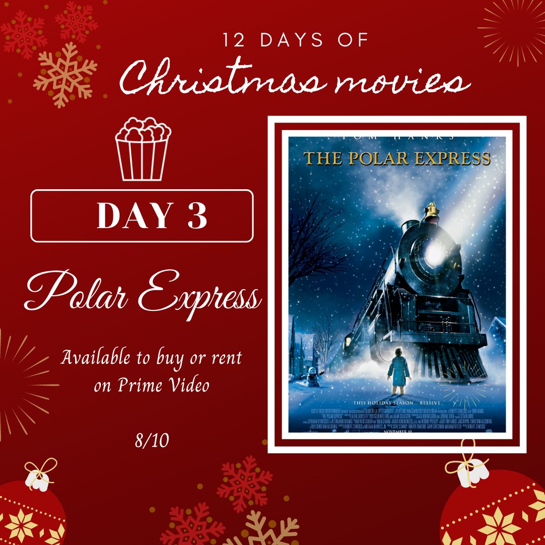 🎄12 Days of Christmas Movies🎅
A bit of festive fun- counting down the days until Christmas with a movie to watch a day. Give yourself a break😉

Day 3- Polar Express 🚂

#christmas #unilife #students #12daysofchristmas #moviecountdown #christmasmovies #xmas