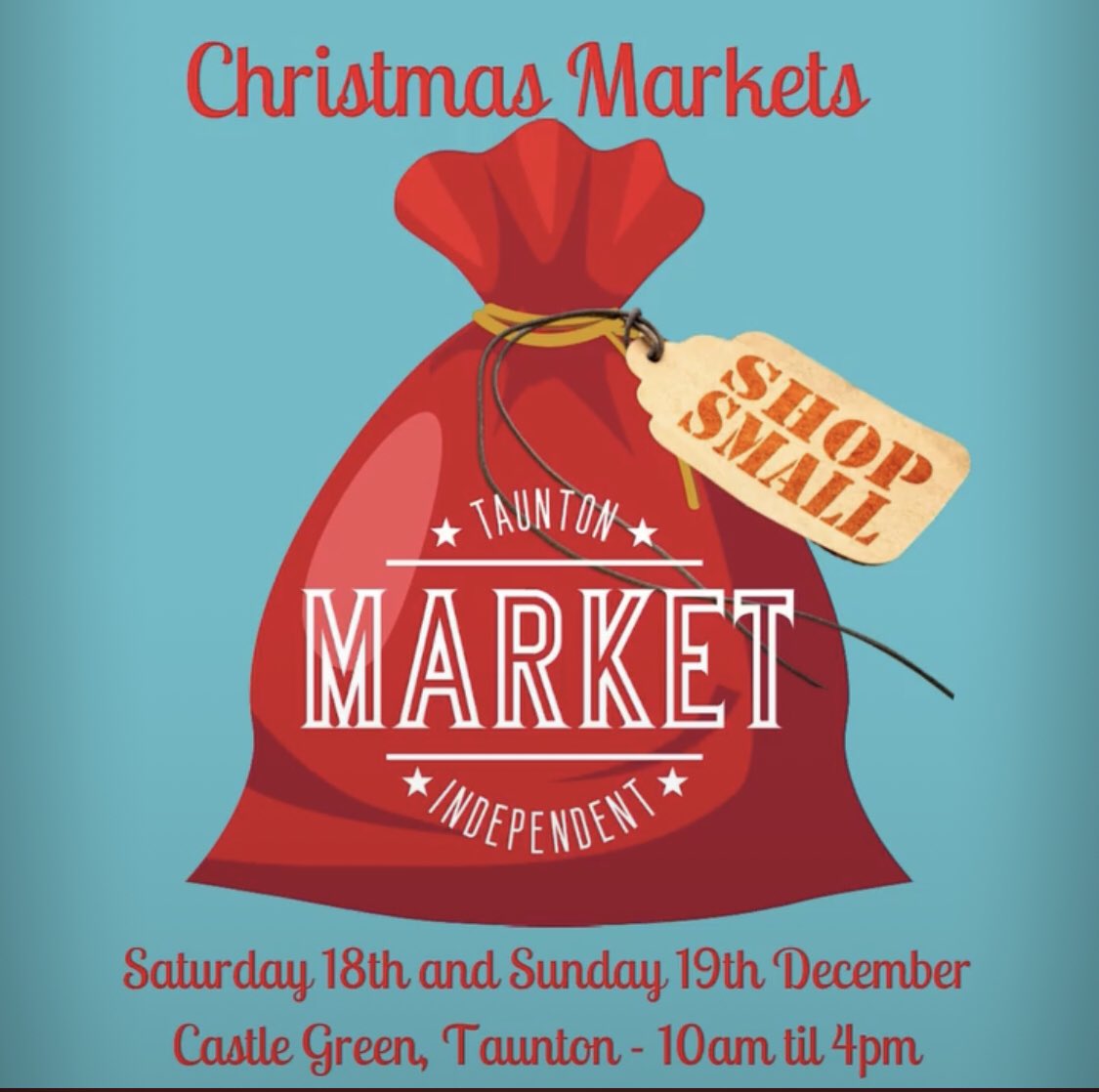 Ho Ho Ho - not long to go until a full weekend of markets

Yeap we’re filling Castle Green Sat &amp; Sun with an abundance of festive stalls. With live Music &amp; giveaways too

A get place to pick up those last minute Christmas gifts 🎁 &amp; support small local businesses too

#Taunton