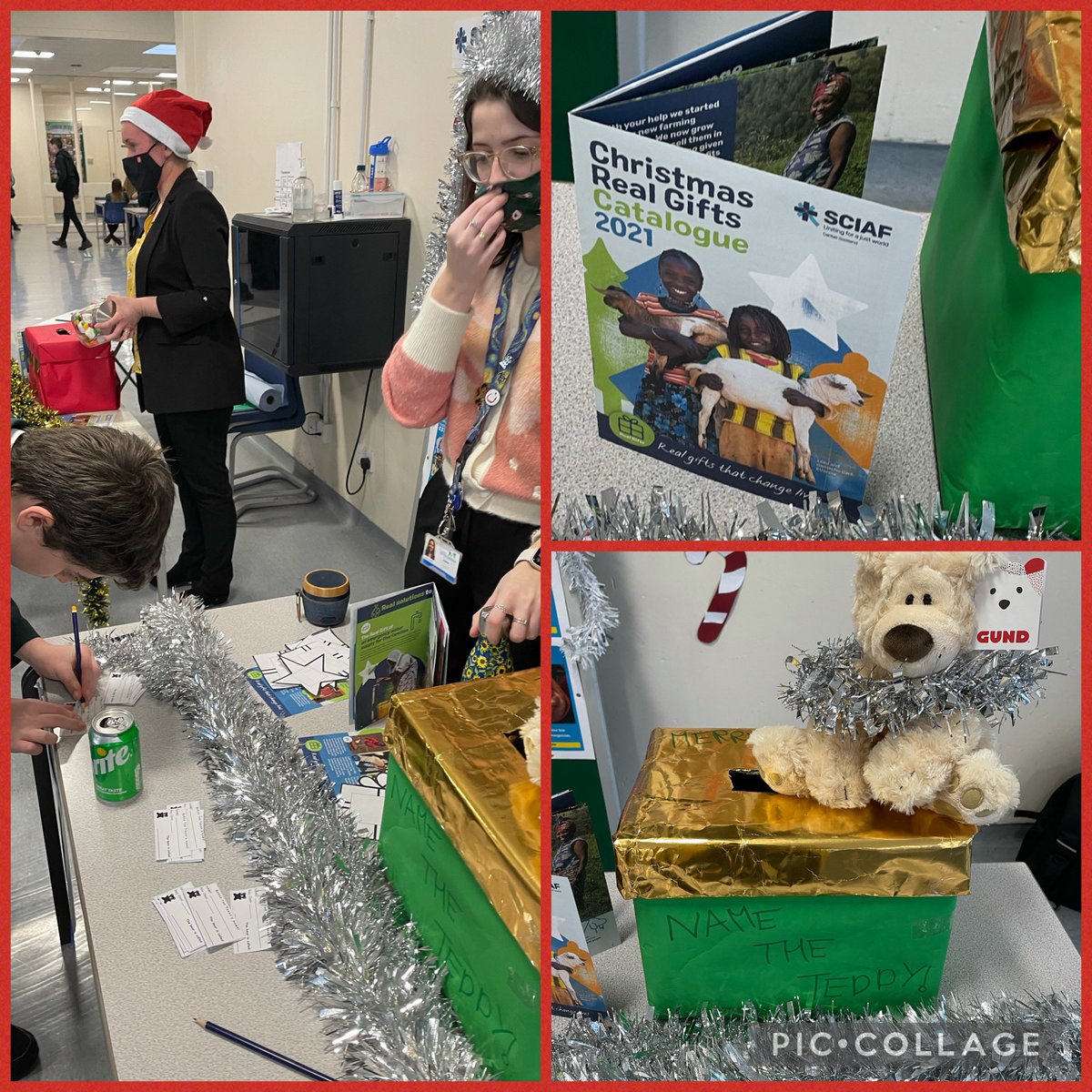 StLukesHigh's tweet photo. 1/2 Well done &amp; thank you to our team of Christmas Elves who organised a fantastic Christmas Fayre experience for S1 pupils today. Pupils enjoyed stalls such as guess the number of sweets in the jar, guess the name of the teddy &amp; tried to match the baby photos to the staff names. https://t.co/gAvETLwvWW