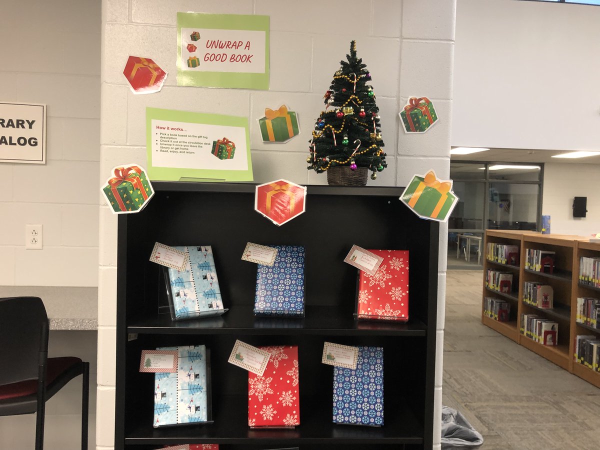 Last chance to "Unwrap a Good Book" <a href="/NorthScottHSlib/">NSHS Library</a>.