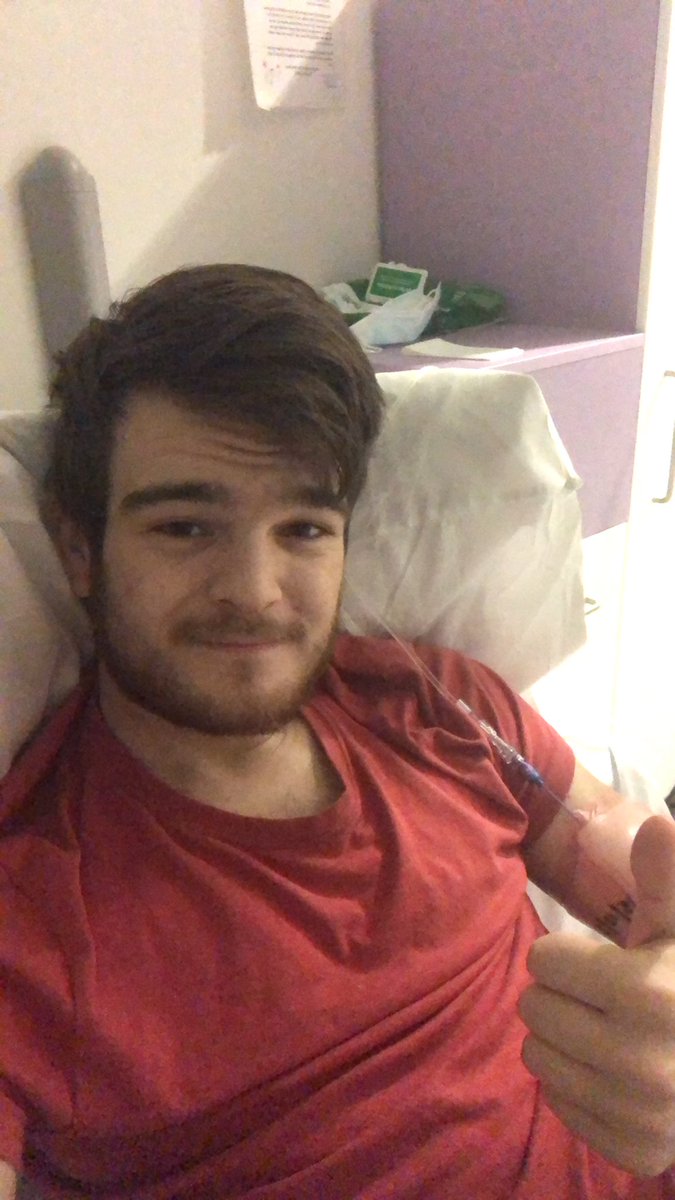 callum3081's tweet photo. For those that didn’t know… I recently found that my testicular cancer has come back after having a testicle removed in august.
Started Chemotherapy today in Bristol! Day 1 ✅
Why didn’t I bring my @SouthamptonFC shirt for our game tonight? 😑
COME ON SAINTS!
#SaintsFC https://t.co/ISI5TUYhMP