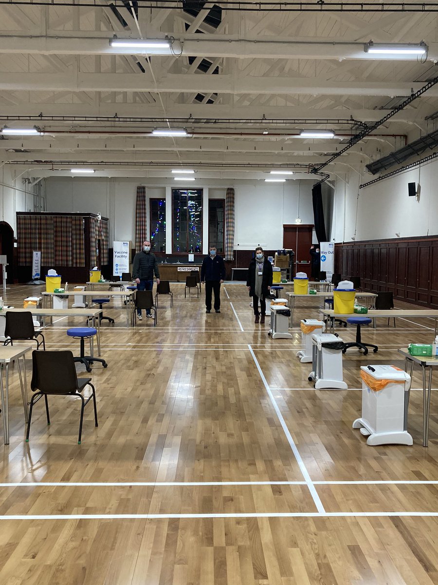 All set and raring to go! Blown away by the kindness shown to the team and the extreme effort from <a href="/ELCouncil/">East Lothian Council - news and information</a> and <a href="/NHS_Lothian/">NHS Lothian</a> colleagues to help us pull this together at warp speed! Fantastic venue with a bonus view of a cracking Christmas tree!