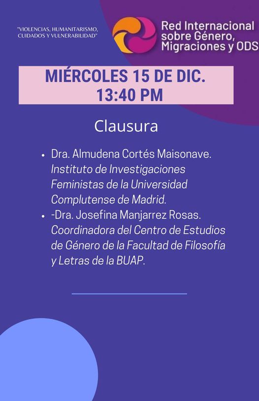 red_genero_migr's tweet photo. Han sido dos días de Seminario increíblemente ricos y diversos, primer evento oficial organizado por la Red Internacional sobre Género, Migraciones y ODS. Agradecemos a las organizadoras y a todas las personas que han estado asistiendo y compartiendo en este espacio. https://t.co/joWdjdzYS2
