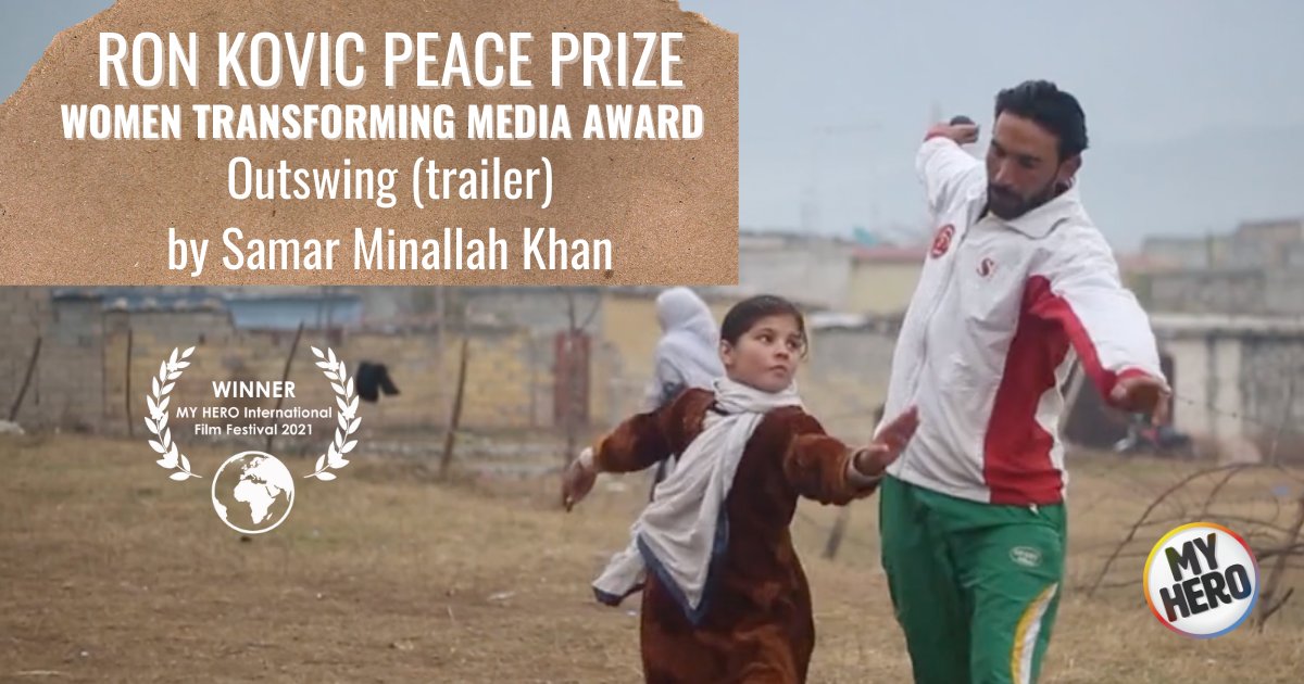 myhero's tweet photo. Congratulations to Outswing directed by @SamarMinallahKh! This film won the Ron Kovic Peace Prize and Women Transforming Media Award at our 2021 film festival! 

Watch the trailer: https://t.co/nmxA8P71xG 

View the other winning films: https://t.co/BXnTdLvXlf

#MHIFF https://t.co/RFcEWMMsoo