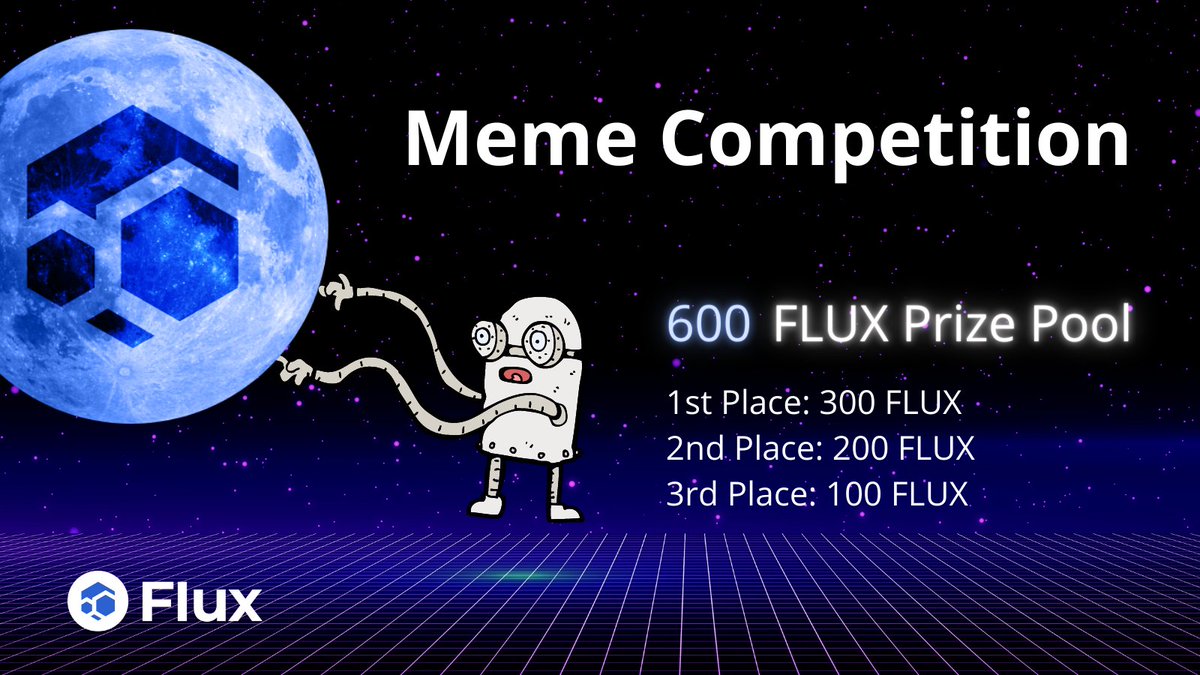 To celebrate today's airdrop:

📢 MEME COMPETITION! 📢
A reward pool of 600 $FLUX is up for grabs!!!

1️⃣ Follow <a href="/RunOnFlux/">Flux I Decentralized Cloud</a> and @dak_flux
2️⃣ Like + Retweet
3️⃣ Comment below with your own Flux #meme! 

Ends in one week.
Let's have some laughs! 😂 

#crypto #Competition #Memes #web3