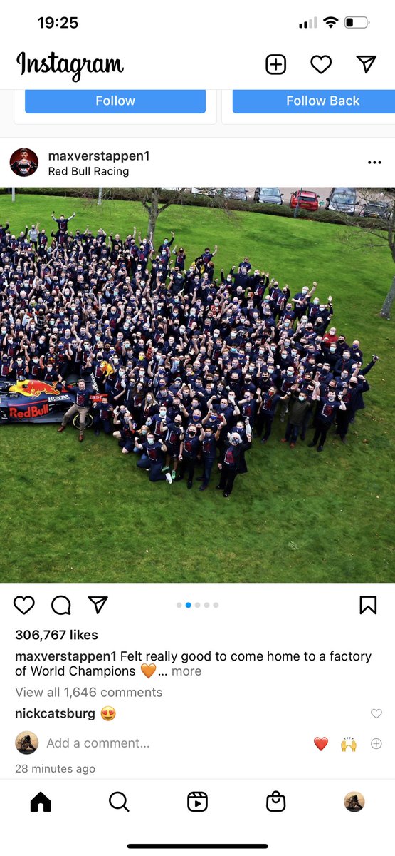 joannetreacy77's tweet photo. So so proud of my Nephew and the whole @redbull team. Such great scenes from the factory today welcoming @Max33Verstappen back to the factory as world champion 2021 ……. #GoRedBull https://t.co/Qq5aHXM1SR