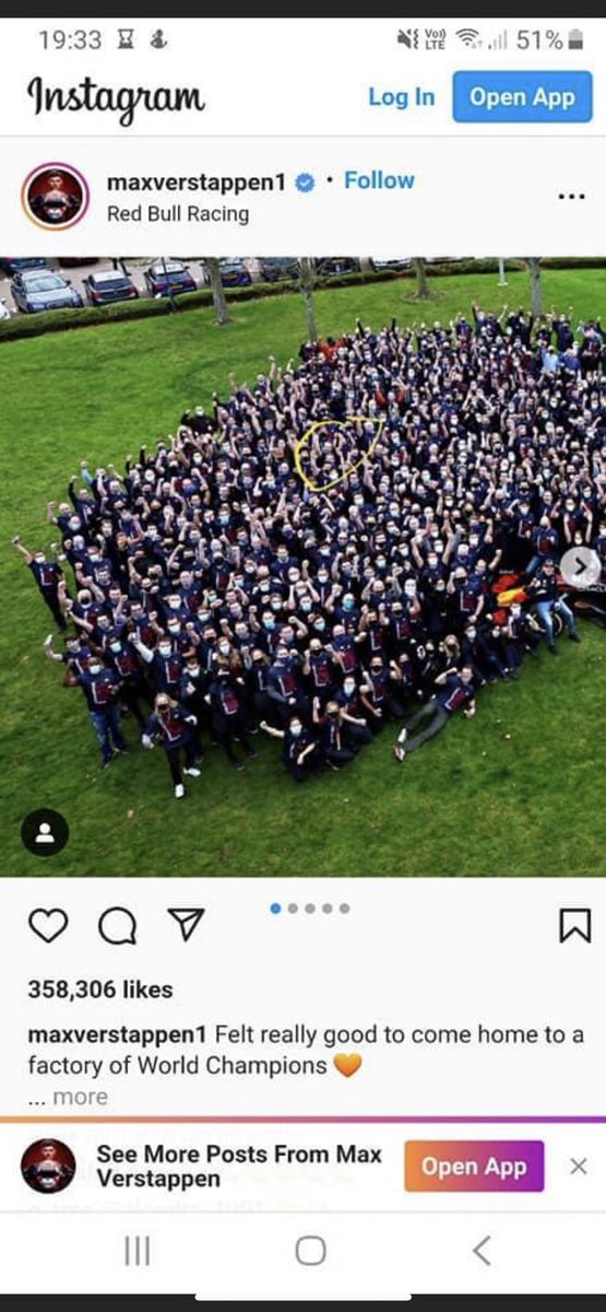 joannetreacy77's tweet photo. So so proud of my Nephew and the whole @redbull team. Such great scenes from the factory today welcoming @Max33Verstappen back to the factory as world champion 2021 ……. #GoRedBull https://t.co/Qq5aHXM1SR