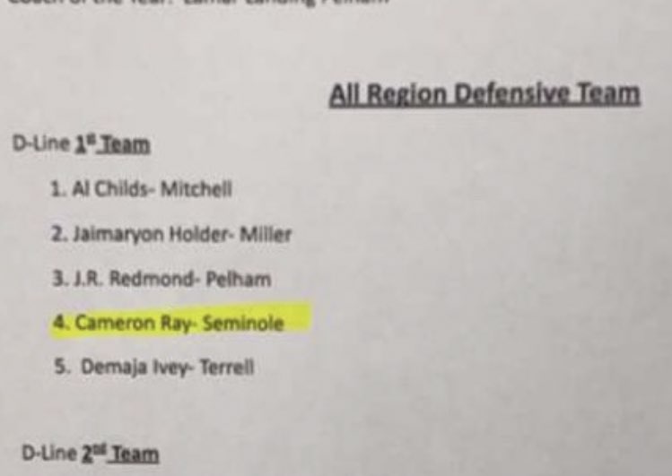 CamronRay04's tweet photo. All Region 1st Team DL!⭐️ @RecruitGeorgia https://t.co/1jDDMo0twE