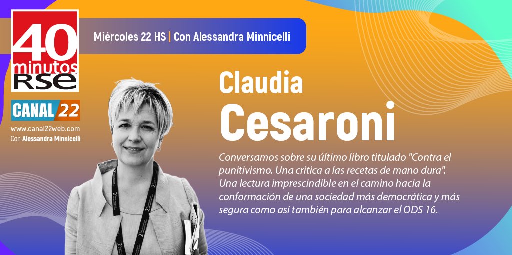 FonresSA's tweet photo. 📺 Hoy a las 22:00 hs en #40MinutosdeRSE recibimos a  @CCesaroni 

Seguí el programa en https://t.co/Ti7XE7g8Y0 @canal22web

🎙Conduce: Lali Minnicelli @institucional1 
.
.
#RSE #ResponsabilidadSocial #ods #cepoc https://t.co/V7xi2bATR7