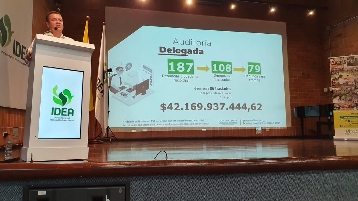 ZapataPimienta's tweet photo. Hoy en nuestra rendición de cuentas de la Contraloria General de Antioquia, presentamos la gestión fiscal realizada para la vigencia 2021 en cabeza de la señora Contralora Elsa Yasmín Gonzalez Vega. Estamos trabajando por el bienestar de todos los Antioqueños. https://t.co/TuZzf79QLe