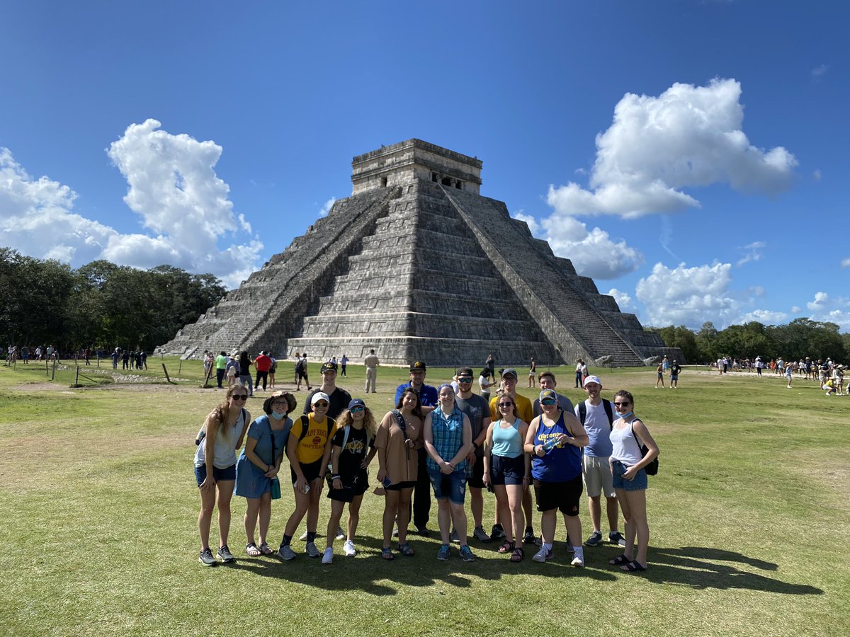 These Adrian College students are having the time of their lives. The Yucatán is such a magical experience. @adriancollege #adriancollege #yucatan #merida #cancun #izamal #uxmal #chitzenitza #mexico #explorica #vivamexico #spanish #español #cultura