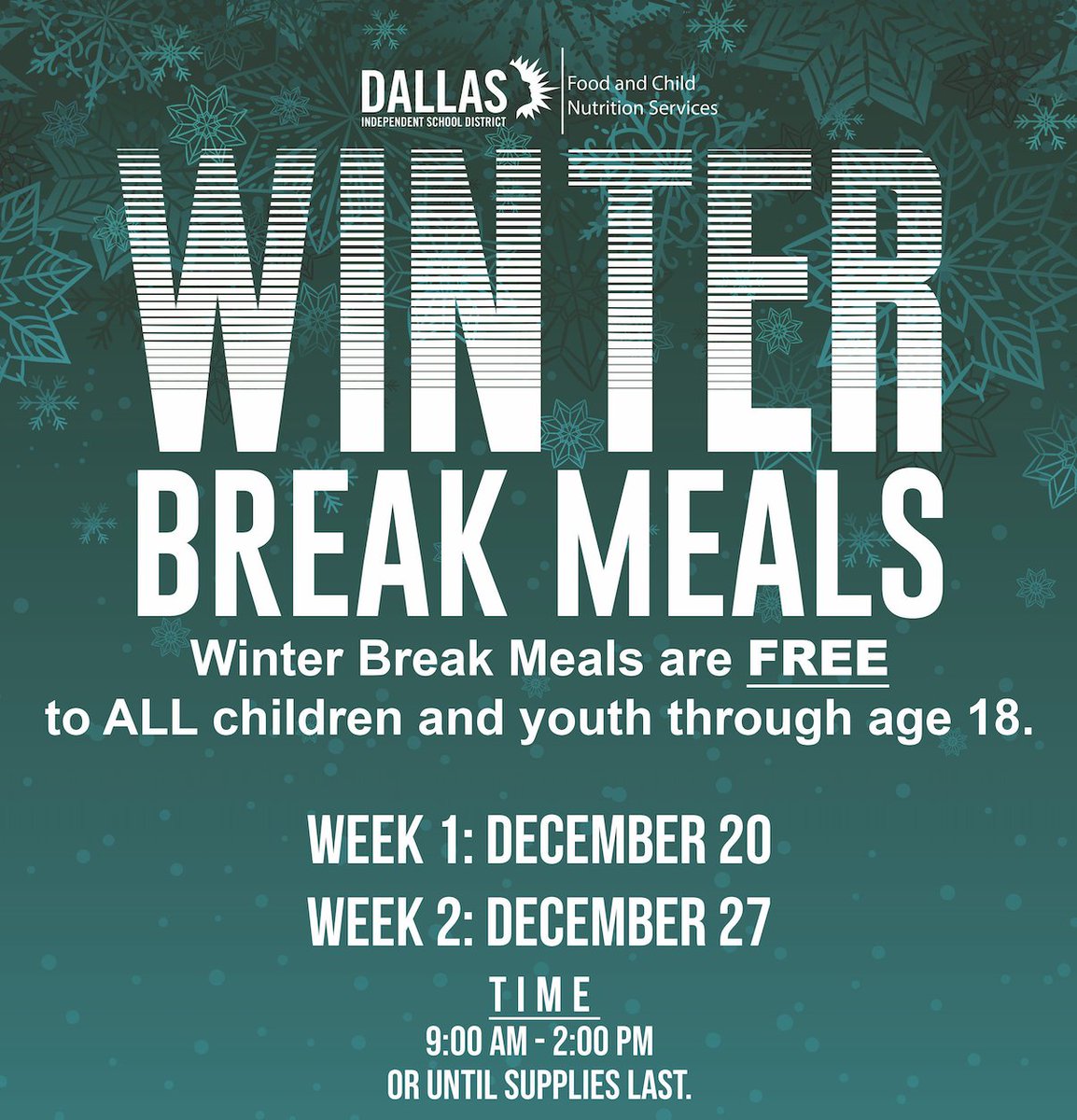 dallasschools's tweet photo. Today, 9 AM- 2 PM, or while supplies last! 
Visit https://t.co/tQ3pfx6lc3 to see participating school locations.
¡Hoy, 9 AM- 2 PM, o hasta agotar existencias! 
Visite https://t.co/tQ3pfx6lc3 para ver las escuelas donde se ofrecerá el servicio. https://t.co/FszVKoqQWL