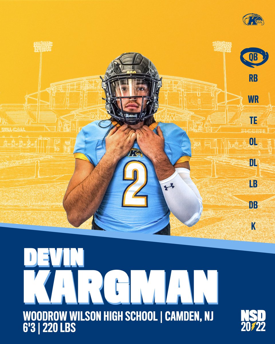 Kent State Football (@kentstfootball) on Twitter photo Keeping the QB tradition strong with this gunslinger from Jersey!💪 <a href="/DevinKargman/">Devin Kargman</a>
#AlphaSquad22🐺 | #FlashFAST⚡️| #BeTheAlpha🦅 Keeping the QB tradition strong with this gunslinger from Jersey!💪 <a href="/DevinKargman/">Devin Kargman</a>
#AlphaSquad22🐺 | #FlashFAST⚡️| #BeTheAlpha🦅