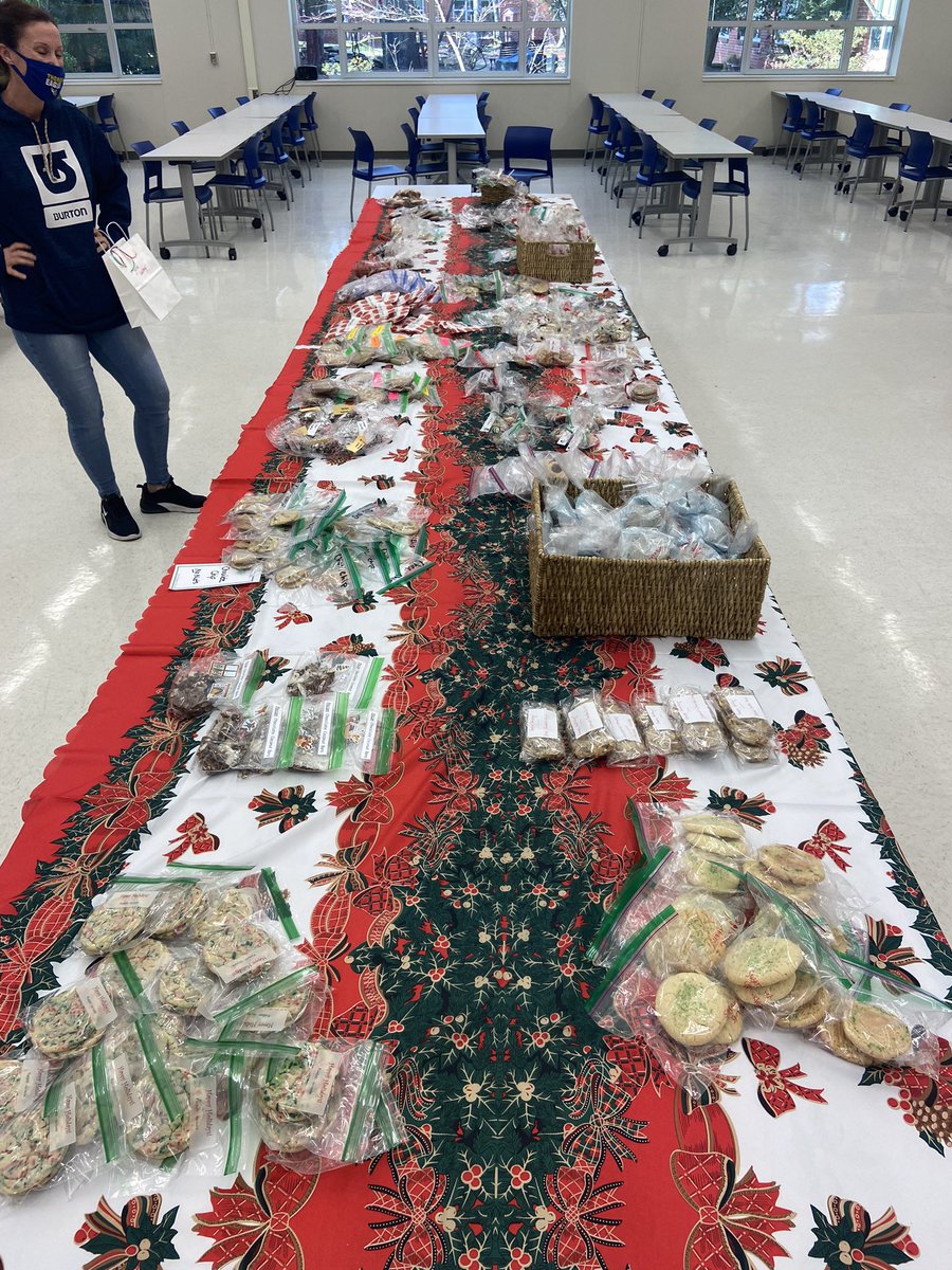 JShinAP's tweet photo. Thank you @ThoreauMS PTA for this amazing Cookie Bar!!  The generosity of our families and community are so appreciated by our staff. #HappyHolidays https://t.co/6gV44LBdJT