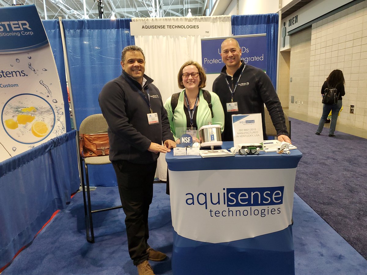 WQPnews's tweet photo. Visiting with exhibitors on the show floor at NGWA #GWWeek21. @O_2the_L of @AquiSenseTech wrangled our managing editor @laurendelciello into the pic; after years of communicating virtually, great to meet in person and see technology live. https://t.co/X07W112avc