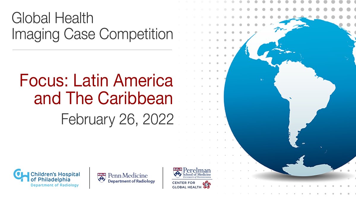 Only days left to submit abstracts for our February '22 Latin America & The Caribbean #GHICC with @CHOPRadiology and @UPennCGH! Info and submission guidelines: bit.ly/PennRadGHICC @farouk_dako @oterocobo #globalhealth #RadTwitter #RadEd #radiodiagnostico #radiología