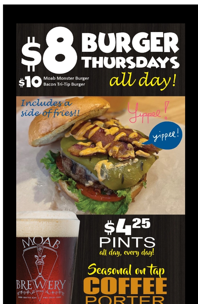 Come on in Thursday for $8 Burger Day and $4.25 Pints... all day! bit.ly/3GAsdGi