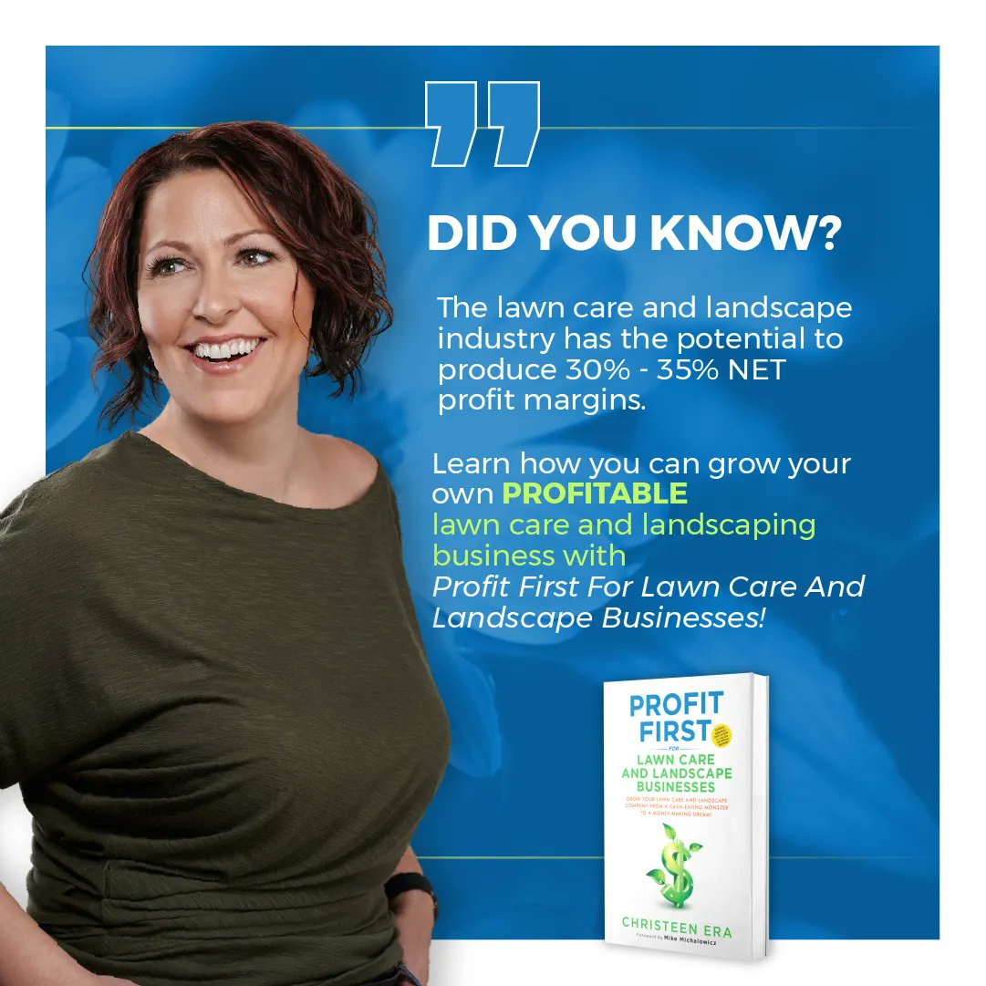 If you chase revenue in your landscaping business, you’ll never increase profitability. Allow Christeen Era to show you the steps to take to achieve that with her new book, Profit First for Lawn Care and Landscaping Businesses. buff.ly/31PJdcJ #PFFLandscaping