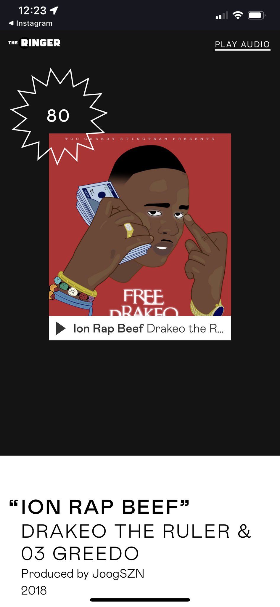 Drakeo the ruler ion rap beef sale