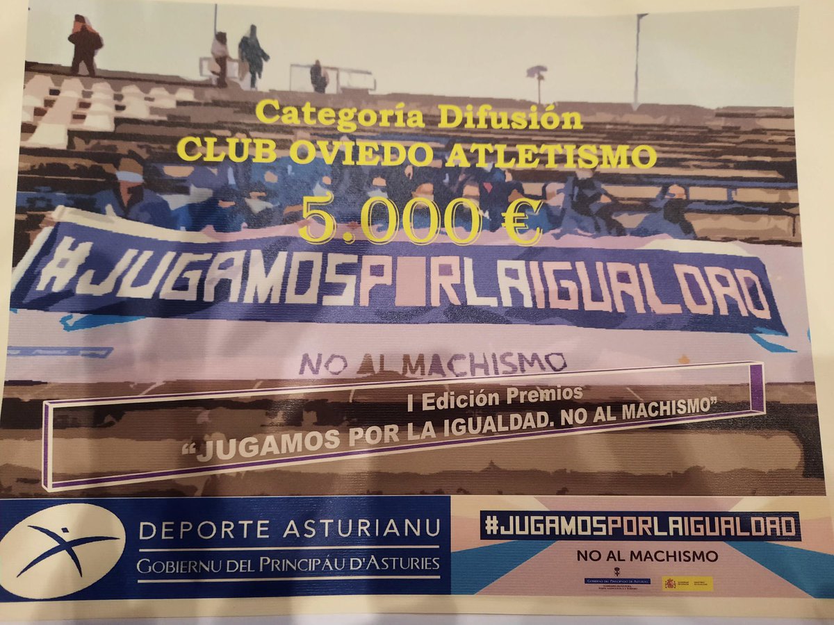 🏅 Hoy hemos asistido a la entrega de los premios 'Jugamos por la #igualdad. No al machismo'. 
🏆 Estamos encantados de anunciar que nuestro club ha sido el premiado en la categoría de Difusión. 
👏🏼 ¡Enhorabuena a todos por haberlo hecho posible!
#JugamosPorLaIgualdad