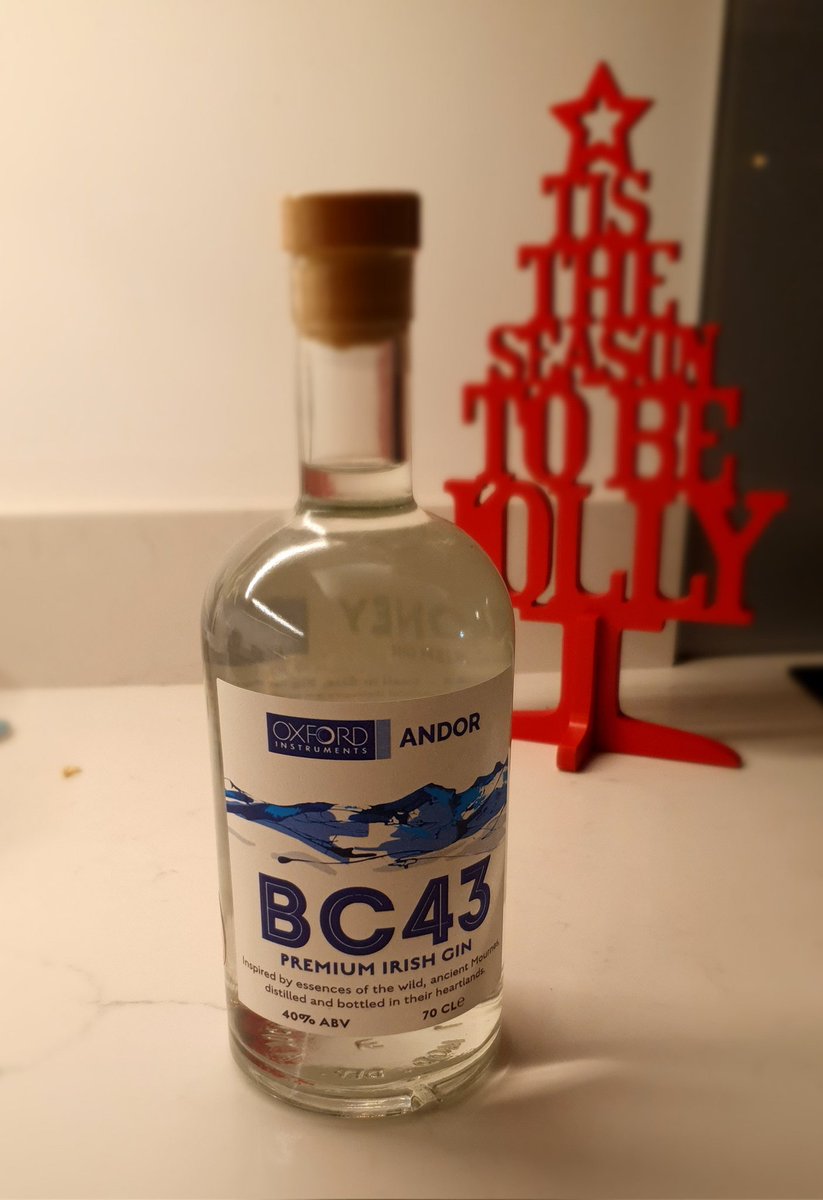 CGreenwoodAndor's tweet photo. Celebrating 11 years @AndorTechnology and 4 years as Director of Engineering with my bottle of BC43 gin from @DewMourne #BC43 #BenchtopConfocal https://t.co/9mBUujIJb6