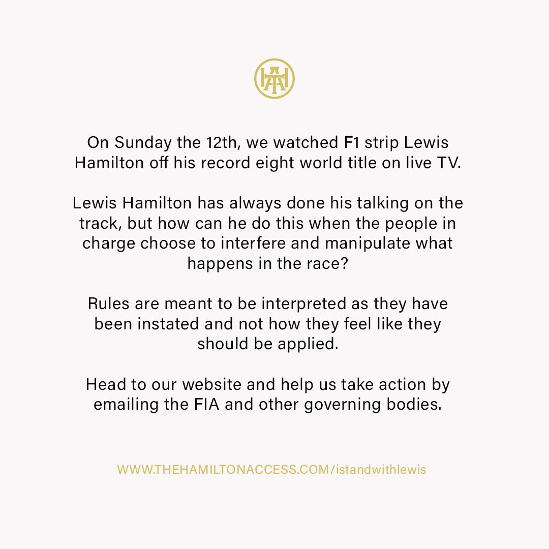 fiagirly's tweet photo. As we get #IStandWithLewisHamilton trending, the flux of and the necessity to send emails and letters to the FIA has increased. 

The Hamilton Access has endorsed mail to links you can use to directly send an email or @_the44’s letter to F1 and the FIA via https://t.co/1GSDG4K760 https://t.co/6qKMNJmai6
