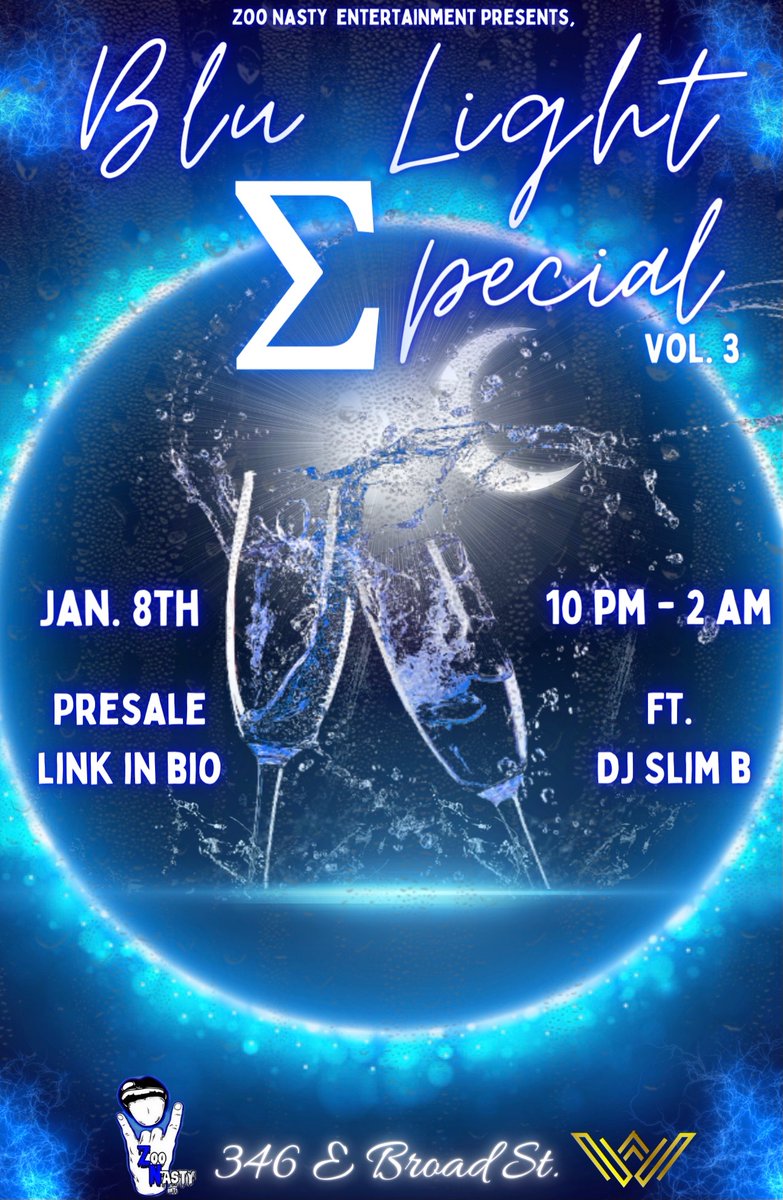 ZnBackup's tweet photo. 🔵 #BluLightSpecial Vol. 3 | Jan 8th 😏| | Come join the MAB to kick off the semester and our founders day🤘🏾| Pre-sales starting at $5
Link in bio https://t.co/0JkT8ojmId