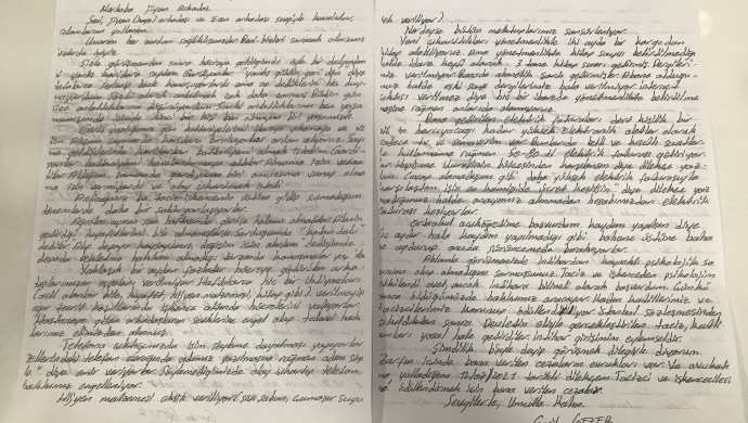 ameddicleT's tweet photo. Cezaevi’nde şüpheli şekilde yaşamını yitiren Garibe Gezer, Ekim ayında avukatına gönderdiği son mektupta, uğradığı işkenceyi ve cezaevi şartlarının nasıl olduğunu anlattı:

'Ancak öldüğümüzde hakkımız aranıyor' https://t.co/9MwlUpTz1H