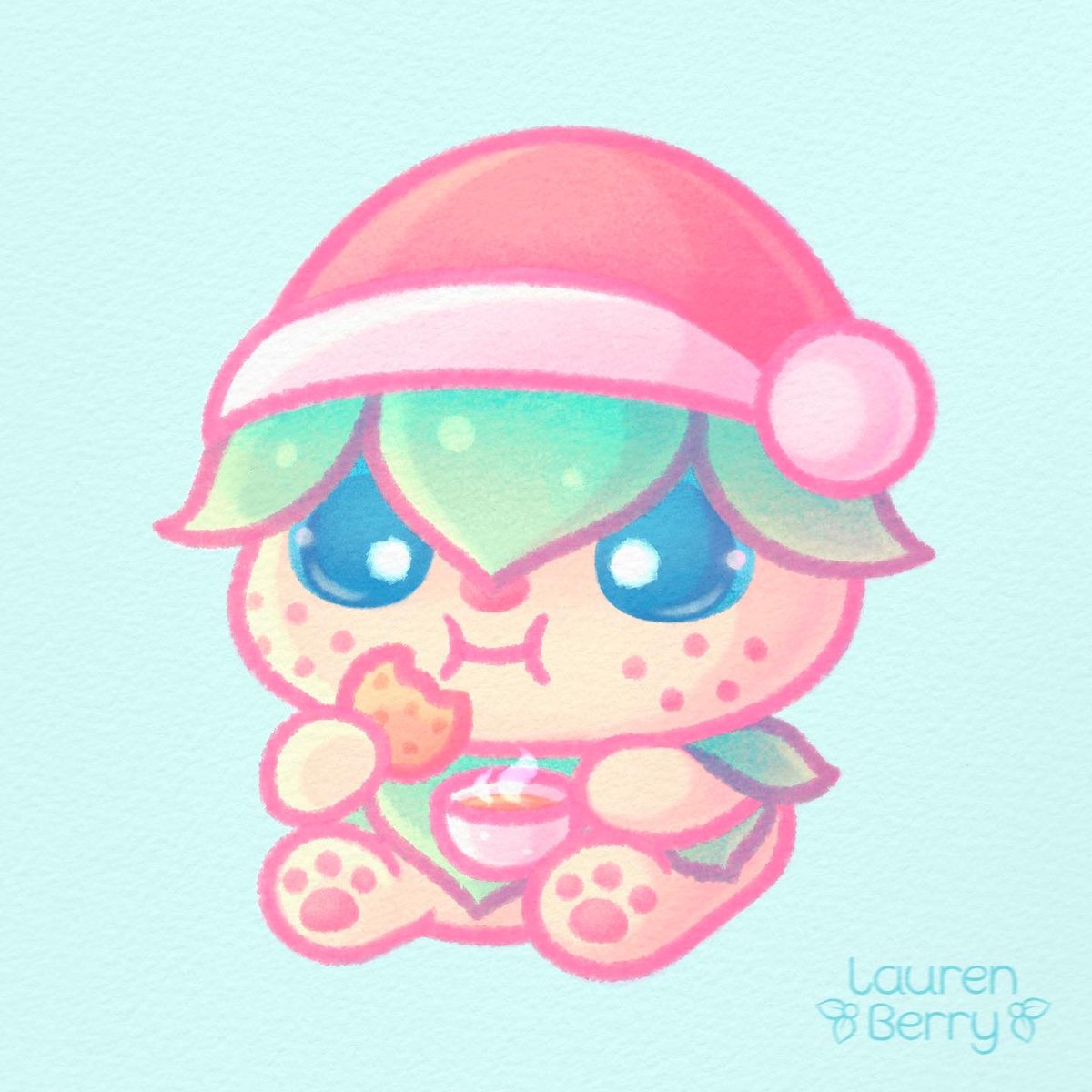 Baboo enjoying a cookie and some hot chocky on Christmas Eve 🎄

#Christmas #oc