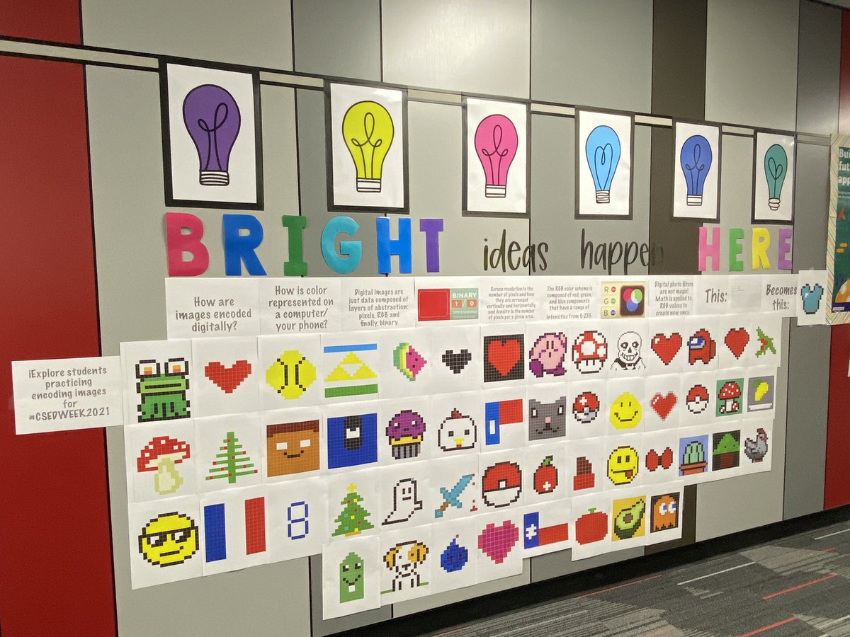 SenecaMHart's tweet image. iExplore students were busy learning about how data (&amp;amp; color 🌈) are encoded digitally during #CSEDweek2021 The favicon is one of my fav @codeorg intro lessons ♥️ #clearlycte #eastunity @coppelleast