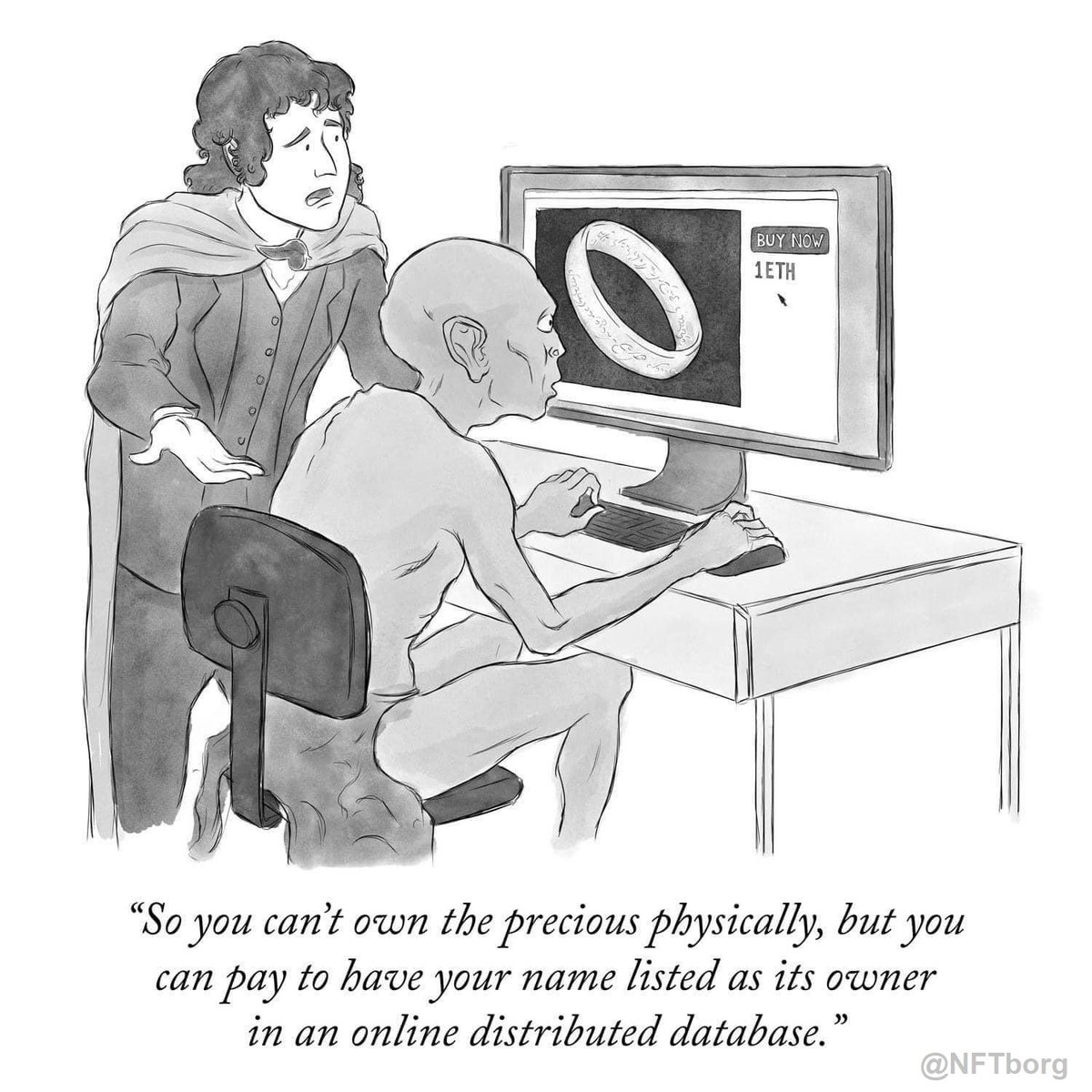 Gollum... better something than nothing ;-)
#NFT #meme #LordOfTheRings