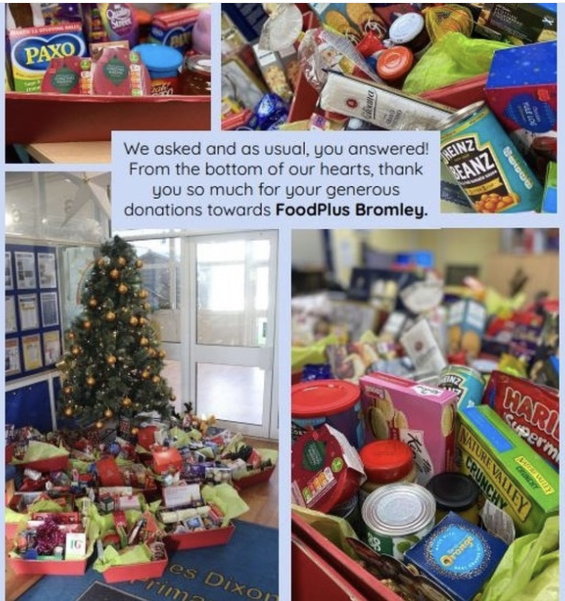 Huge thanks to all the families who donated to our Christmas hamper appeal in aid of <a href="/Foodplusbromley/">Citygate Food+</a>