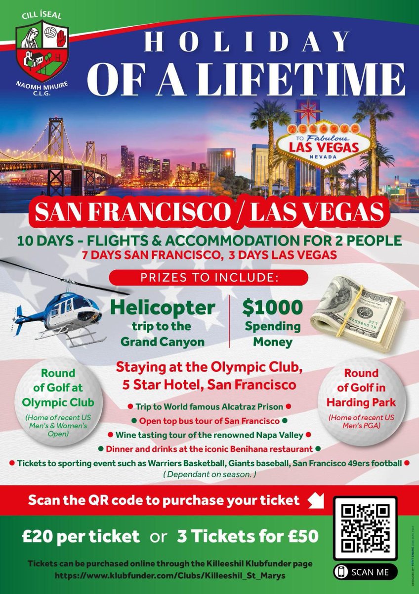 We are proud to announce our biggest draw yet, just in time for Christmas, generously sponsored by Fearghal McMahon.