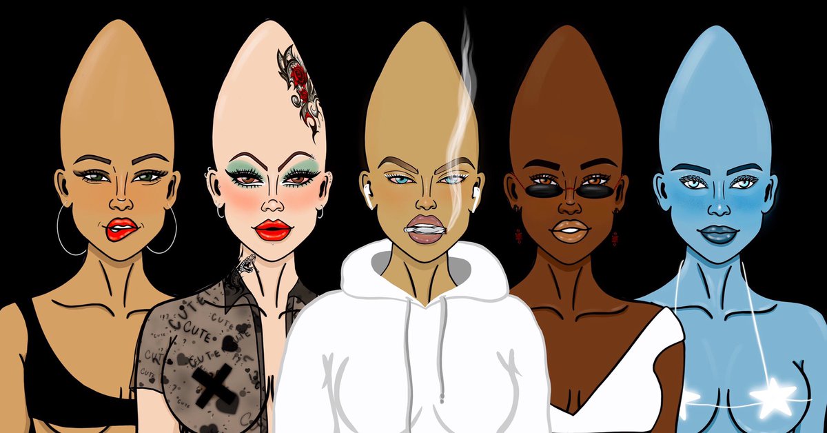 BunchaBaddies's tweet photo. @RoofGanz Checkout my new  #coneheadbaddies collection on @opensea!!! 
***All baddies are currently under .25 #eth 

https://t.co/qXyz2ri8r1 https://t.co/khT31pFnxi