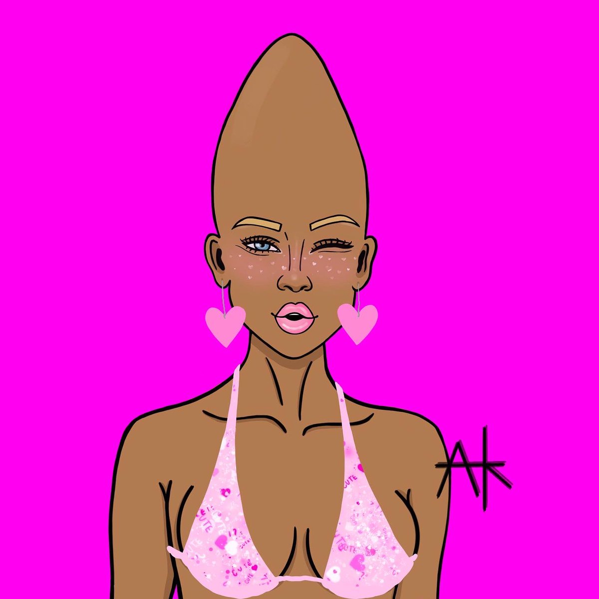 BunchaBaddies's tweet photo. Some of my new #coneheadbaddies collection on @opensea!!! 
***All baddies are 1/1 hand drawn and currently under .25 #eth 🎉🎉🎉 https://t.co/LEDVoCFjeo