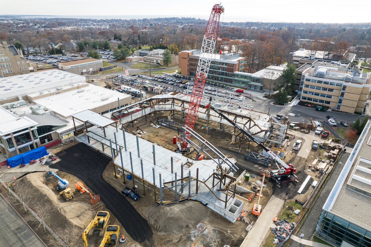 Zach_Dayton's tweet photo. Construction of the Arena and Convocation Center is an amazing process to watch every day, this arena will be home to so many Stags, great days ahead! 

#WeAreStags🤘 https://t.co/3grmCGmNON