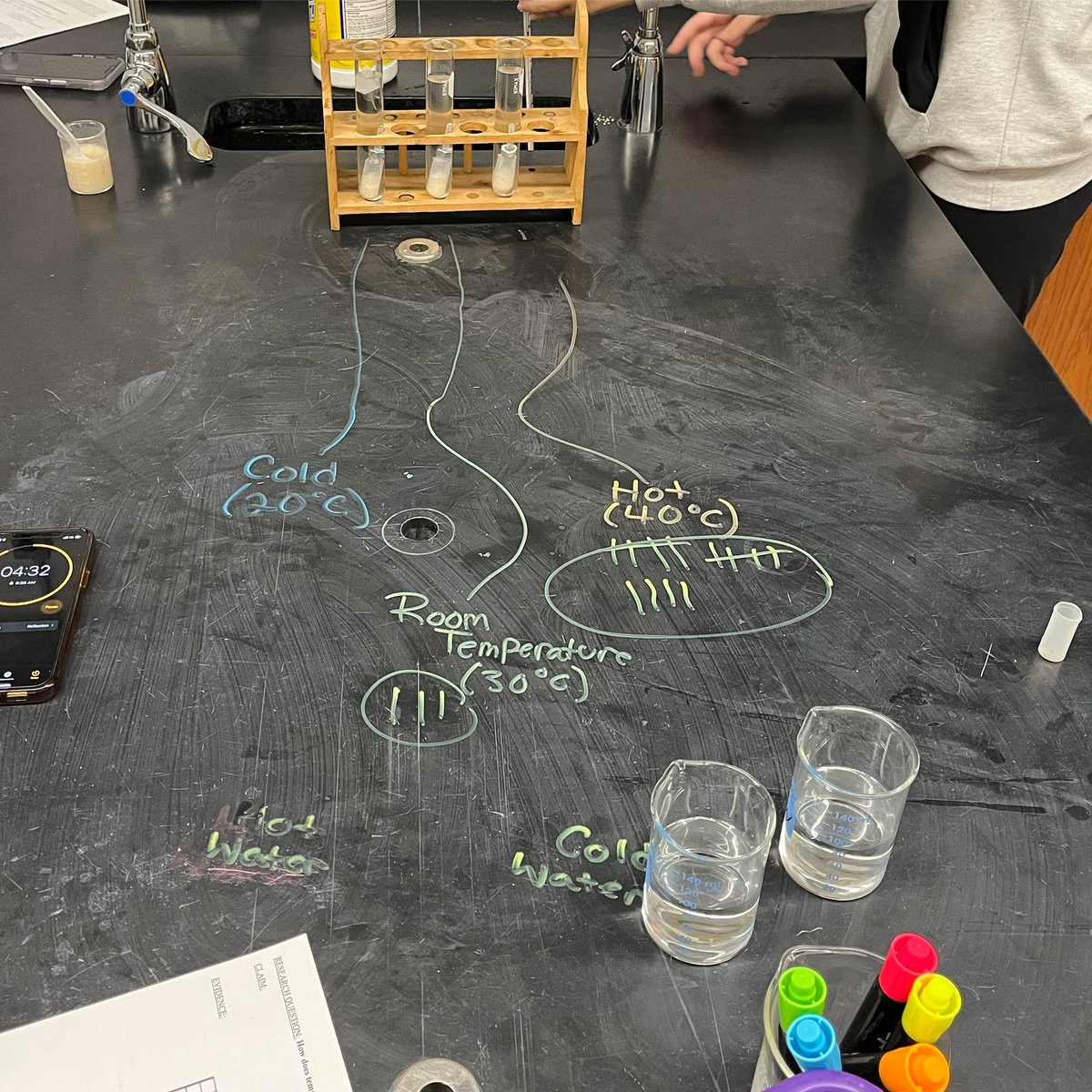 torchianator's tweet image. Honors Bio investigating yeast respiration vs. temperature this week. Feed the little yeast some sugar and they WILL metabolize it! #HonorsBio #GoKnights #knightscience