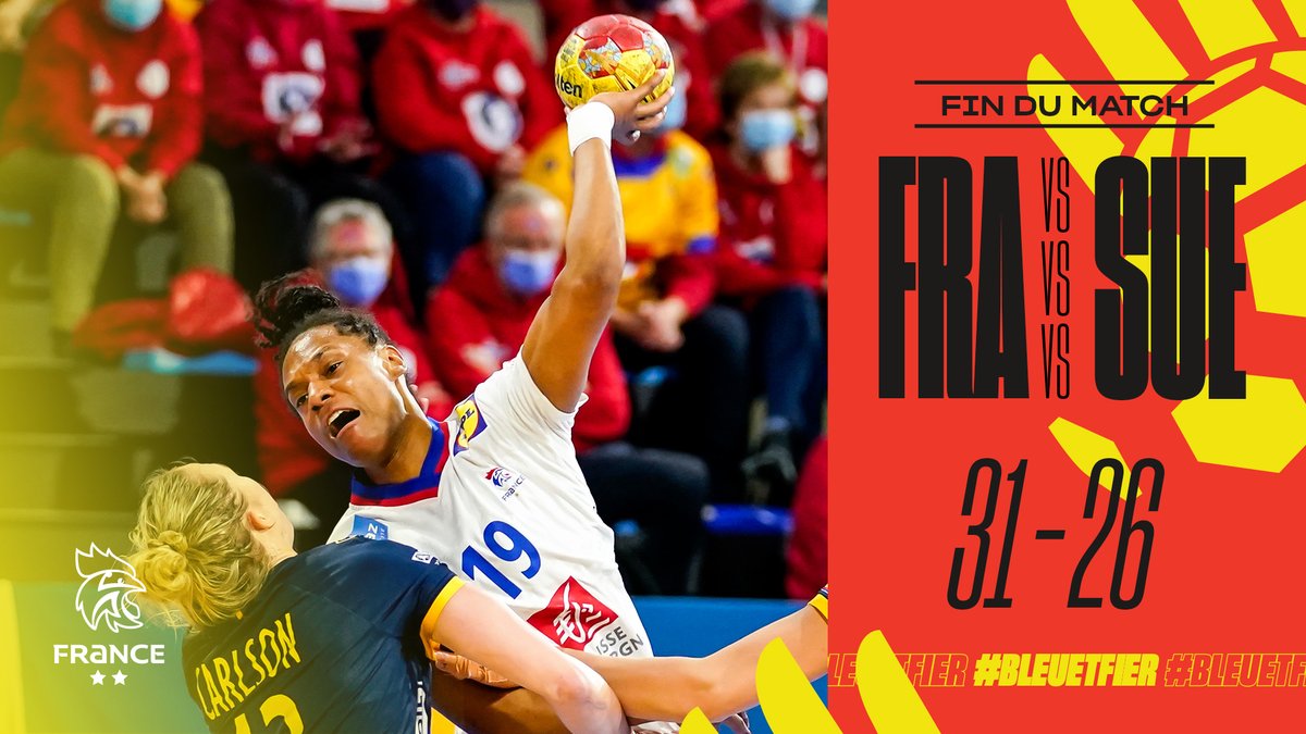 Énorme victoire des Bleues qui se sont sorties les tripes pour s'imposer face à la Suède. Elles rejoignent les demi-finales où elles affronteront le Danemark !💣💣💣

🇫🇷 31-26 🇸🇪

#BleuetFier #Sheloveshandball #Spain2021 #FRASUE