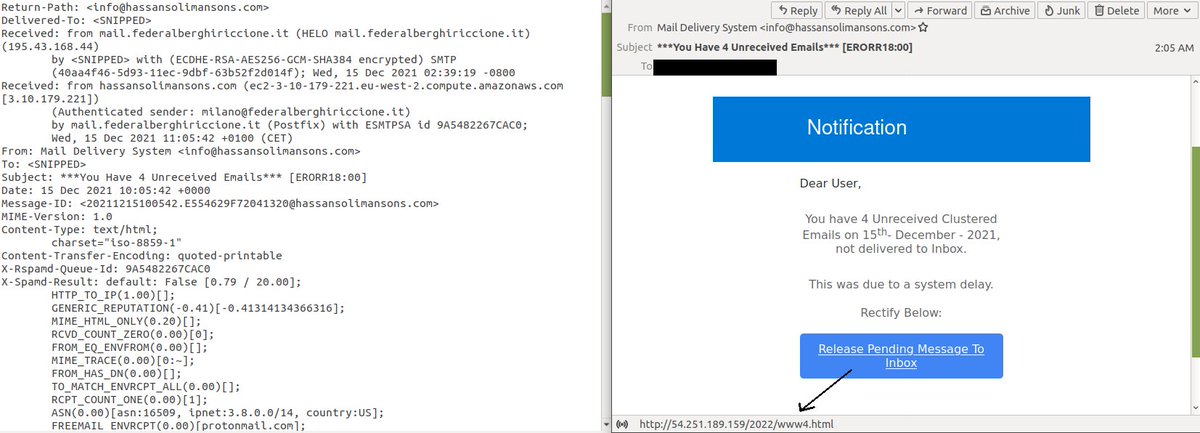 SpamAuditor's tweet photo. We've detected #credential #phishing from 195.43.168.44 #Irideos, with a URL that leads to a fake login page
URL: hxxp://54.251.189.159/2022/www4.html
@ActorExpose @JCyberSec_ @nullcookies @illegalFawn https://t.co/2VTeMzH3kH