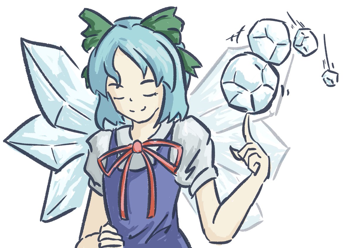 kvatonberk's tweet photo. Late night drawing (Cirno) https://t.co/85ZVhUE6ne