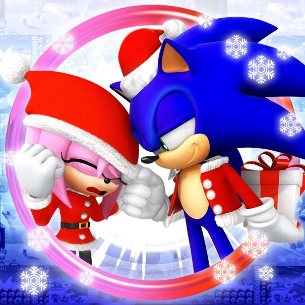 Christmas Sonic and Amy Render!

Sonic might be teasting Amy a little bit but it does seem like he has a surprise in store~   Also an icon version! 