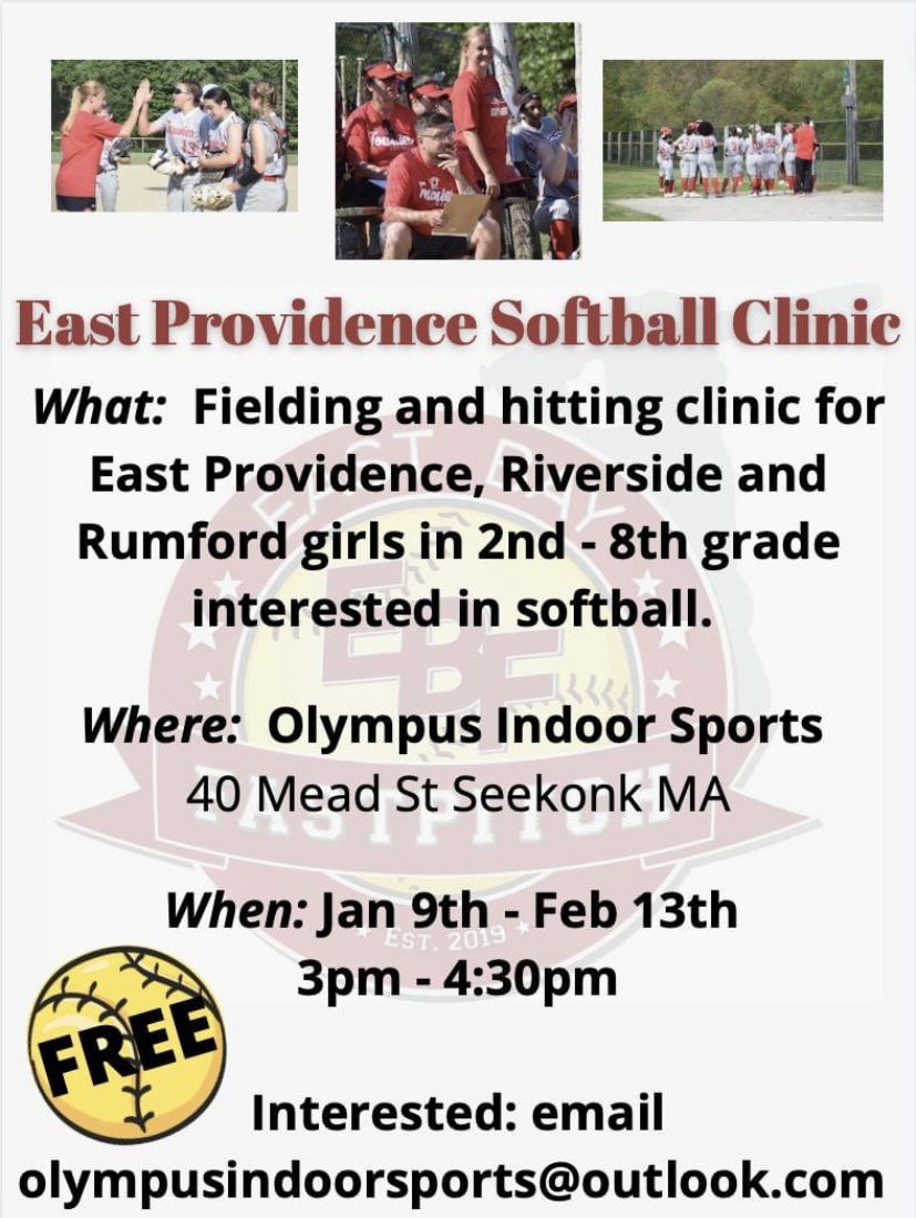 Sunday 🥎 clinics held by Riverside and Martin Middle School softball coaches